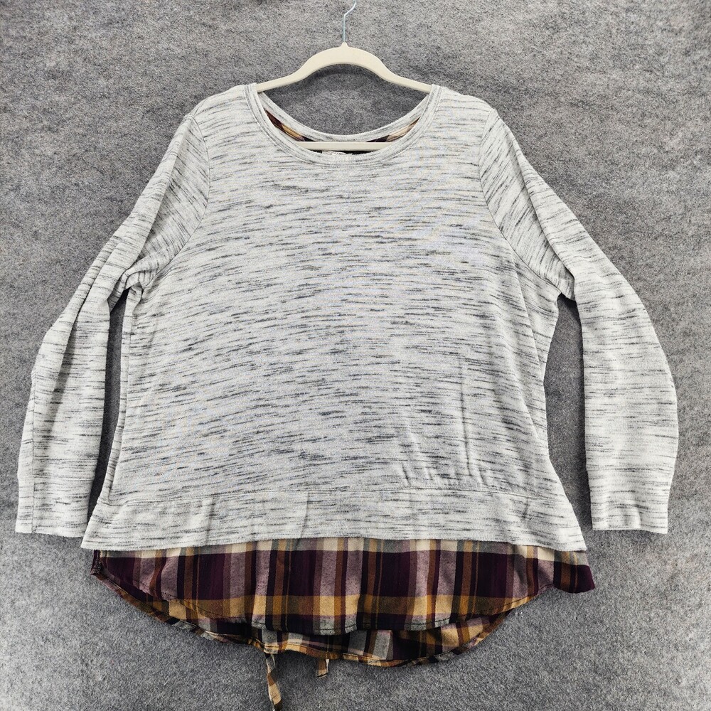 Maurices Shirt Womens 1 Gray Long Sleeve